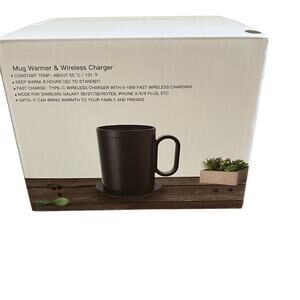 Mug Warmer & Wireless Charger Black New In Box